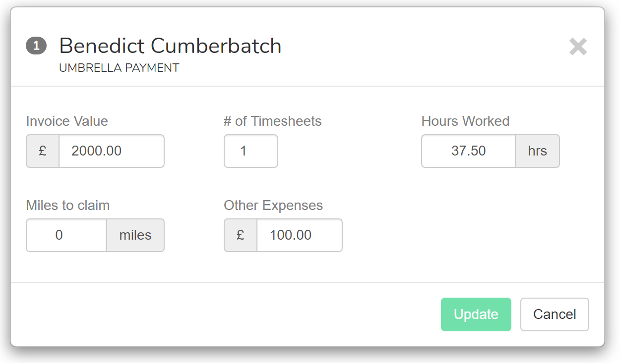 Umbrella Payment Form